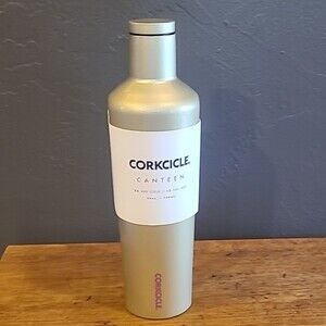 Corkcicle 25oz Gold & Pink Canteen Water Bottle Stainless Steal